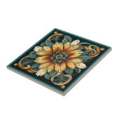 Tegel van keramische kunst, zoals decobloem tegeltje (Zijkant)