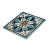 Tegel van keramische kunst, zoals decobloem tegeltje (Zijkant)