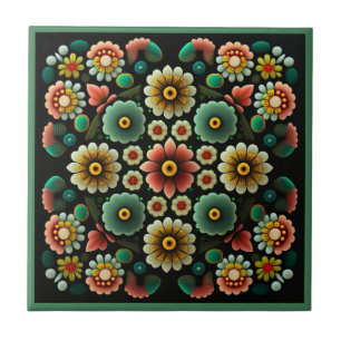Tegel van keramische kunst, zoals decobloem tegeltje