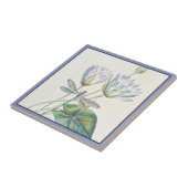 Tegel van keramische Lotus en dragonfly Tegeltje (Zijkant)