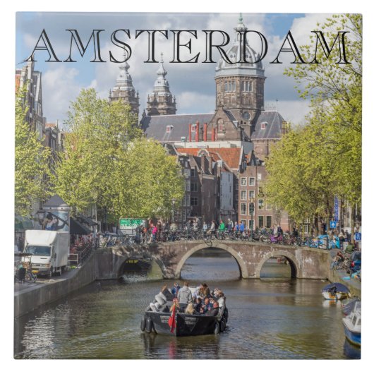 Tegel van keramische stoffen in Amsterdam Tegeltje (Voorkant)