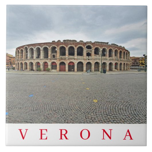 Tegel van keramische uitzichten van Verona Arena Tegeltje (Voorkant)