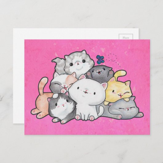 Tegel van Kittens Briefkaart (Voorkant / Achterkant)