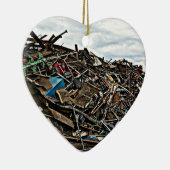 Tegel van Metal Junk voor Recycling Keramisch Ornament (Rechts)