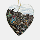 Tegel van Metal Junk voor Recycling Keramisch Ornament (Links)