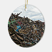 Tegel van Metal Junk voor Recycling Keramisch Ornament (Links)