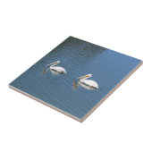 tegel van pelikaans paar tegeltje (Zijkant)