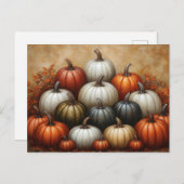 Tegel van pompoenen briefkaart (Voorkant / Achterkant)