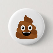 Tegel van Poo Emoji Button (Voorkant)