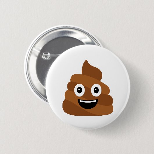 Tegel van Poo Emoji Button (Voorkant /achterkant)