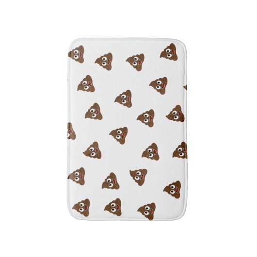 Tegel van Poo emoji die poep glimlacht Badmat (Voorkant Verticaal)