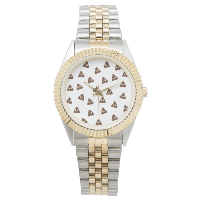 Tegel van Poo emoji die poep glimlacht Horloge (Voorkant)