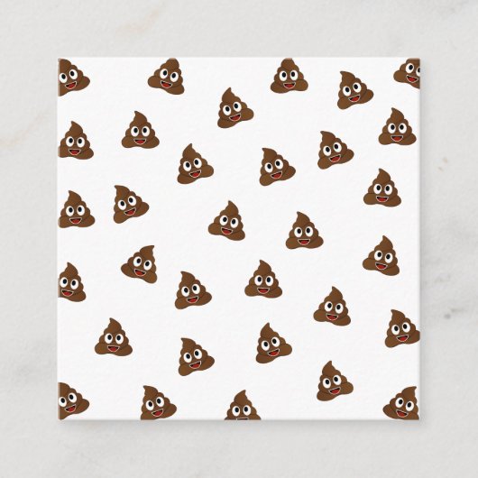 Tegel van Poo emoji die poep glimlacht Informatiekaartje (Voorkant)