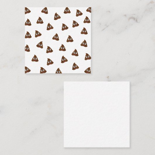 Tegel van Poo emoji die poep glimlacht Informatiekaartje (Voorkant / Achterkant)