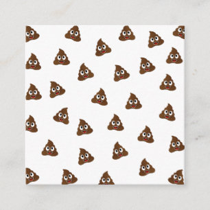 Tegel van Poo emoji die poep glimlacht Informatiekaartje