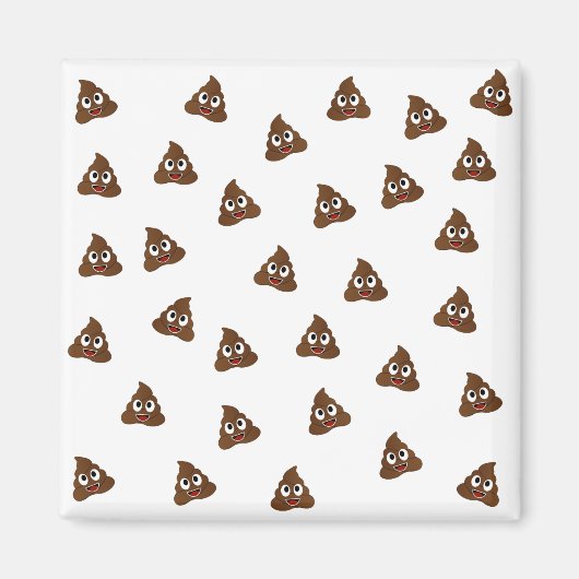 Tegel van Poo emoji die poep glimlacht Magneet (Voorkant)