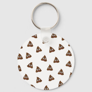 Tegel van Poo emoji die poep glimlacht Sleutelhanger