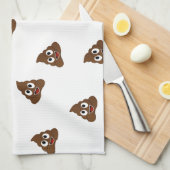 Tegel van Poo emoji die poep glimlacht Theedoek (Quarter Fold)