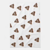 Tegel van Poo emoji die poep glimlacht Theedoek (Verticaal)