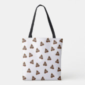 Tegel van Poo emoji die poep glimlacht Tote Bag (Achterkant)