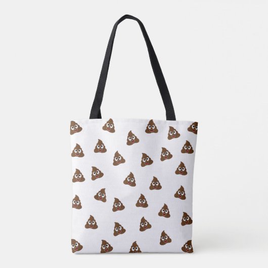 Tegel van Poo emoji die poep glimlacht Tote Bag (Achterkant)