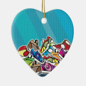 Tegel van pop van vectorschoenen keramisch ornament (Rechts)