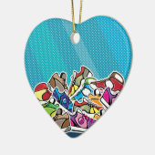 Tegel van pop van vectorschoenen keramisch ornament (Links)