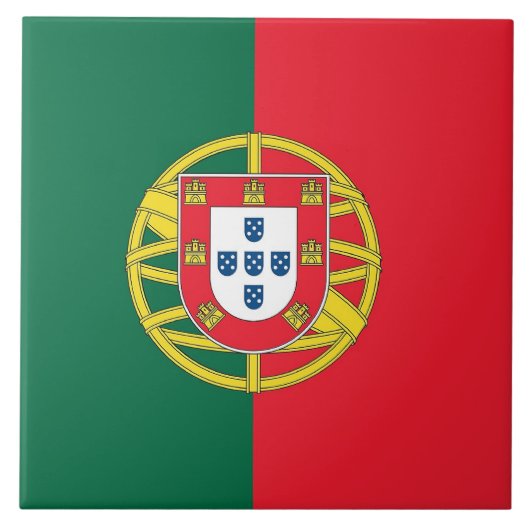 Tegel van Portugese vlag Tegeltje (Voorkant)
