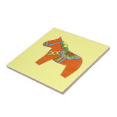 Tegel van rode paarden tegeltje (Zijkant)