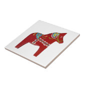 Tegel van rode paarden tegeltje (Zijkant)