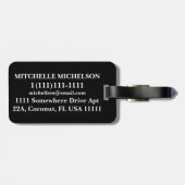 Tegel van spikkels bagagelabel (Achterkant horizontaal)