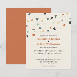 Tegel van Terrazzo Confetti Budget Wedding Invitat