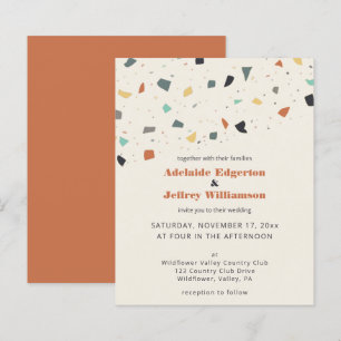 Tegel van Terrazzo Confetti Budget Wedding Invitat