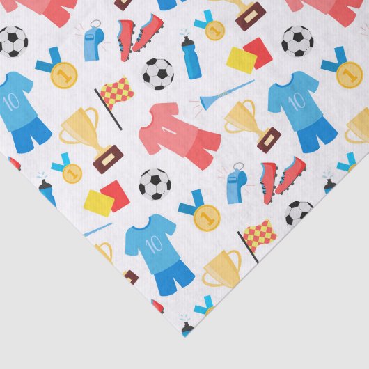 tegel van voetballiefhebbers tissuepapier (Detail)