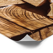 Tegel van vuurhout poster (Hoek)