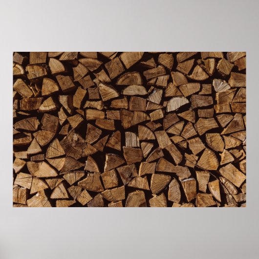 Tegel van vuurhout poster (Voorkant)