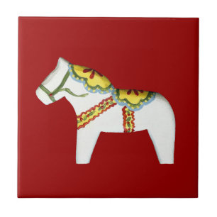 Tegel van witte paarden tegeltje