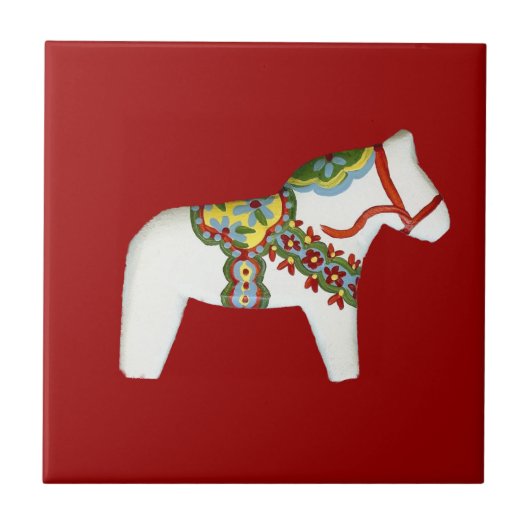 Tegel van witte paarden tegeltje (Voorkant)
