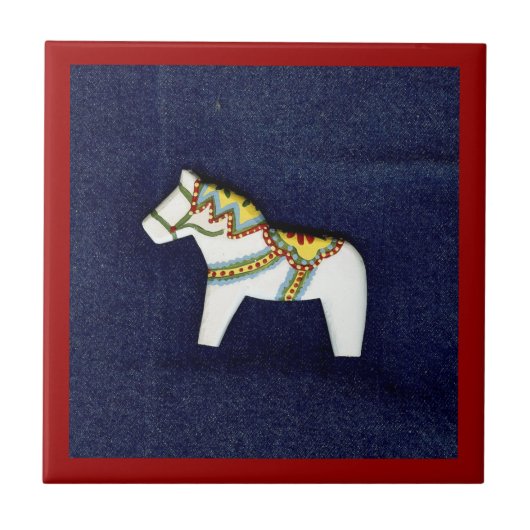 Tegel van witte paarden tegeltje (Voorkant)