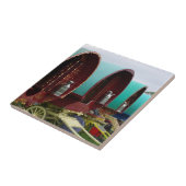 Tegel van zigeunercaravans tegeltje (Zijkant)