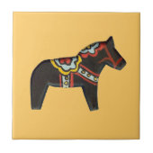 Tegel van zwarte paarden tegeltje (Voorkant)