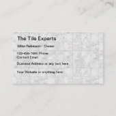 Tegel verkoop- en installatieexperts visitekaartje (Voorkant)