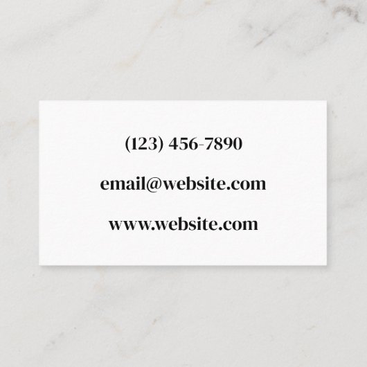 Tegel Visitekaartje (Achterkant)