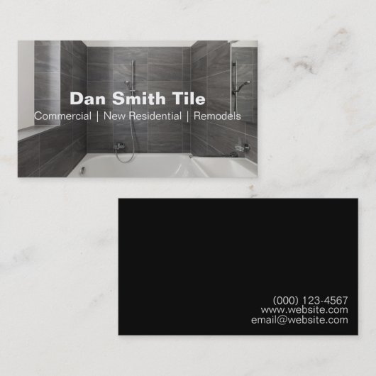 Tegel visitekaartje (Voorkant / Achterkant)