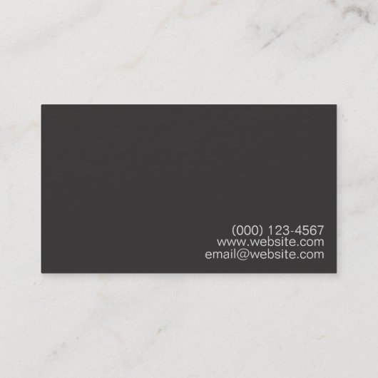 Tegel visitekaartje (Achterkant)