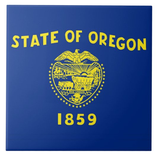 Tegel vlag Oregon State Tegeltje (Voorkant)