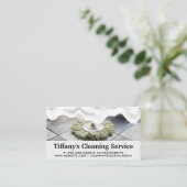 Tegel vloeren | Dweil schoonmaken | Zeepschuim Visitekaartje (Staand voorkant)