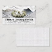 Tegel vloeren | Dweil schoonmaken | Zeepschuim Visitekaartje (Voorkant / Achterkant)