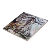 Tegel voor de hertenjacht tegeltje (Zijkant)