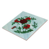 Tegel voor het brouwen van antis en rode rozen tegeltje (Zijkant)